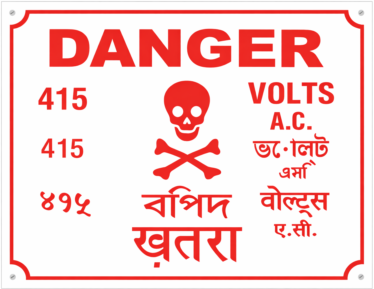 Danger 415 Volts